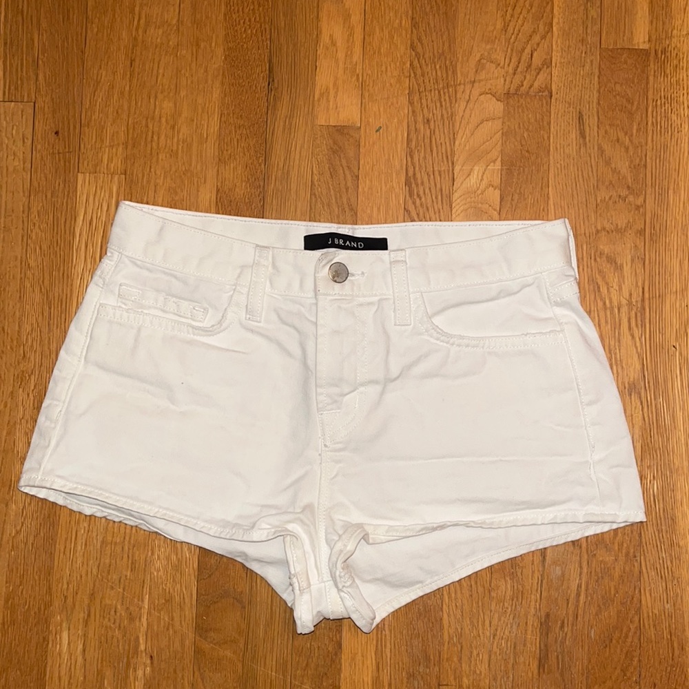 J Brand White Denim Shorts